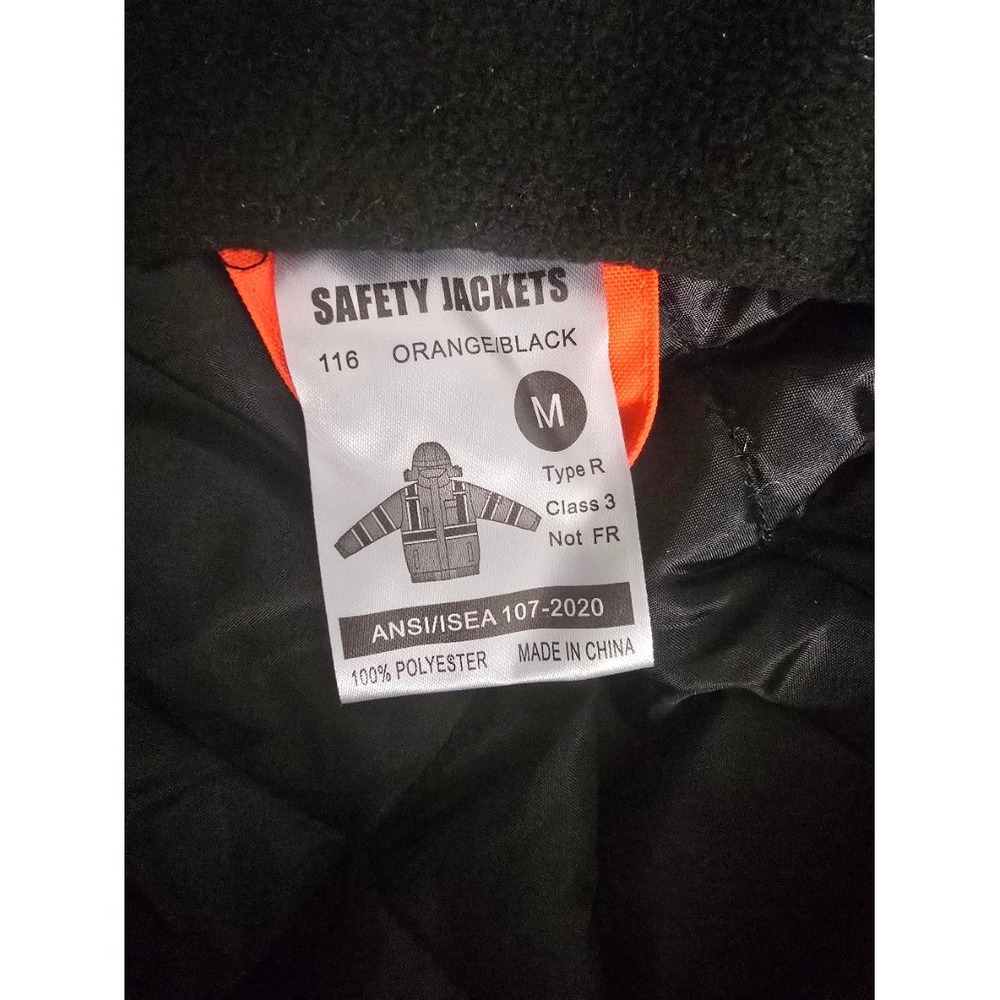 Hi VIS Size MEDIUM Jacket JK Safety Type R Class 3 Quilted Bomber Coat - Picture 5 of 6